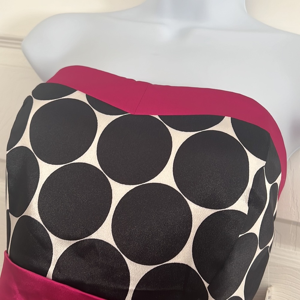 Ruby Rox Fit and Flare Strapless Polka Dot Semi-formal Dress NWT Size 11